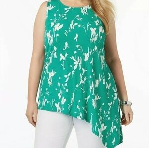 ALFANI Asymmetrical Plus Size Top